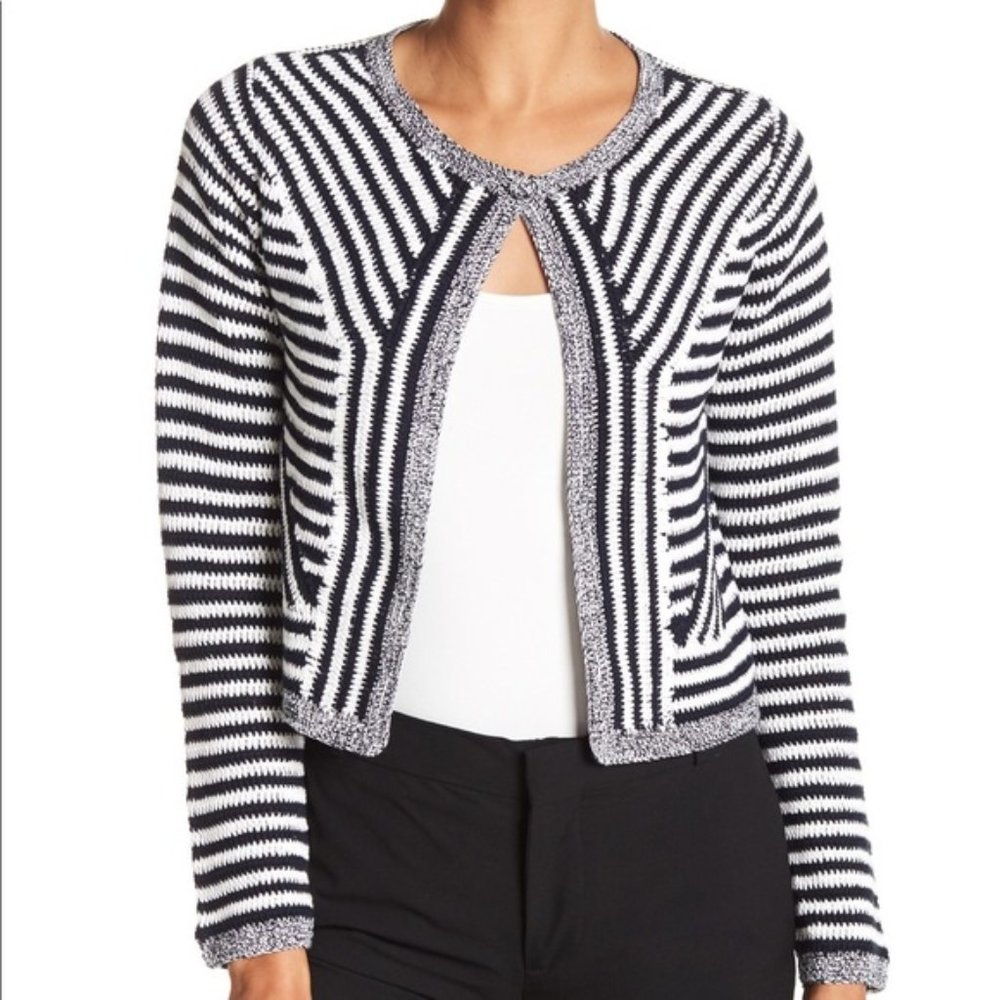 NWT DVF Cotton Stripped Cropped Cardigan/Jacket